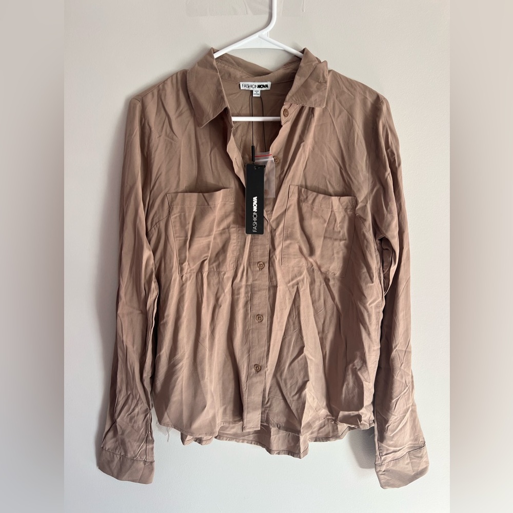 Fashion Nova “You Better Work” Button Down Shirt